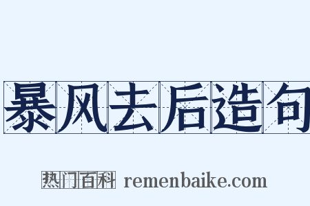 暴风去后造句是什么意思的图片